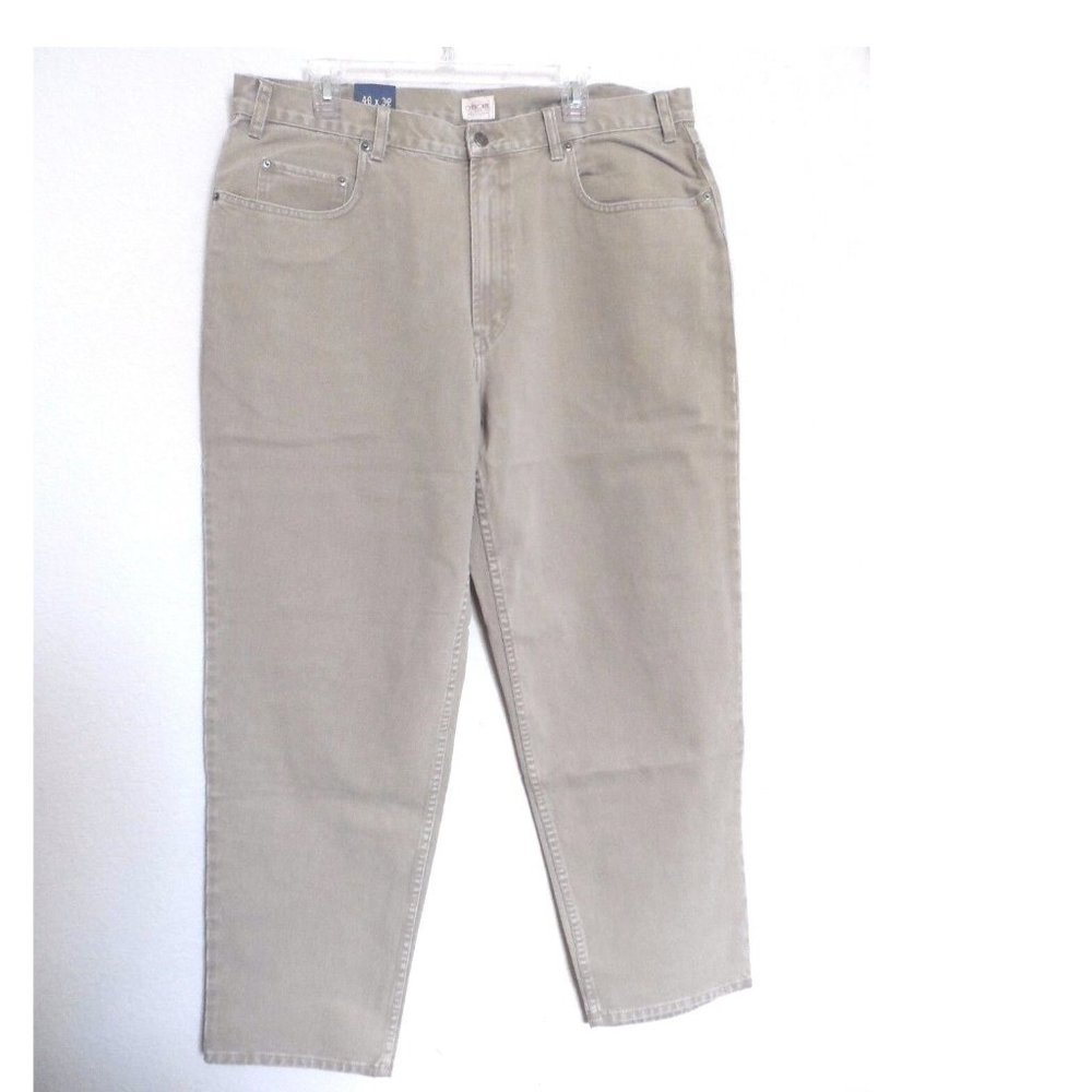 Cherokee Men's Relaxed Fit Jeans, Beige Size: 40x32